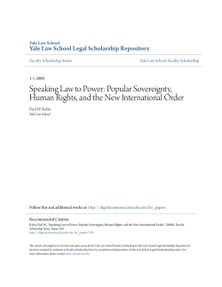 Speaking Law to Power: Popular Sovereignty, Human Rights, and