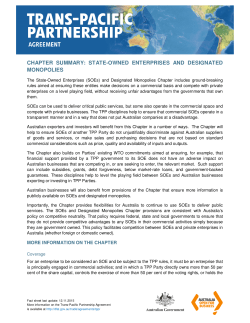 state-owned enterprises and designated monopolies