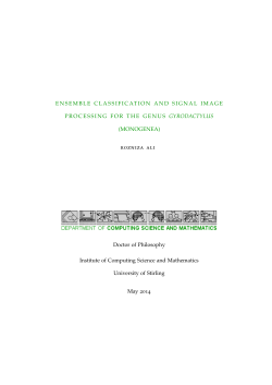 Ensemble classification and signal image processing for the genus