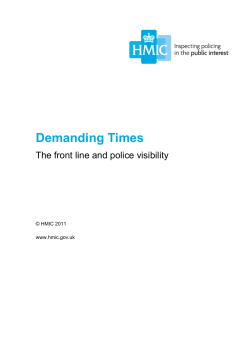 Demanding times - Criminal Justice Inspectorates