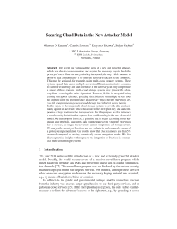Securing Cloud Data in the New Attacker Model