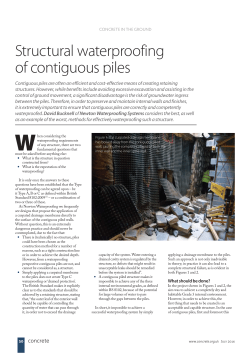 Structural waterproofing of contiguous piles