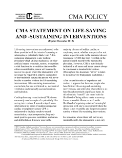 Life-saving - Canadian Medical Association
