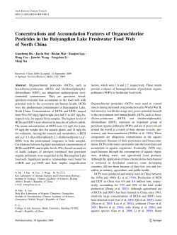 Concentrations and Accumulation Features of Organochlorine