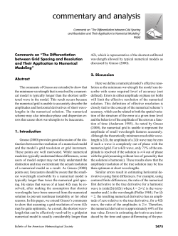 commentary and analysis - AMS Journals