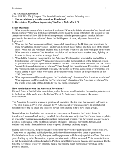 The American Revolution Read SNT 513