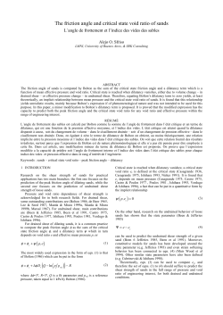 The friction angle and critical state void ratio of sands