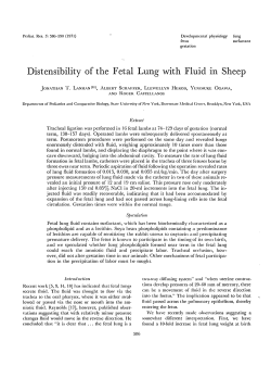 Distensibility of the Fetal Lung with Fluid in Sheep
