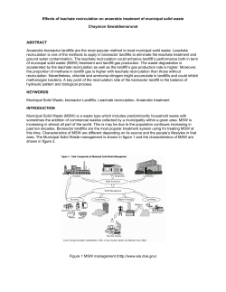 Effects of leachate recirculation on anaerobic treatment