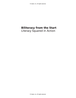 Biliteracy from the Start Literacy Squared in Action