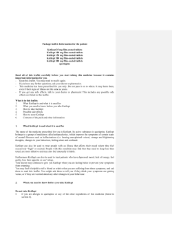 Information for the patient Ketilept 25 mg film