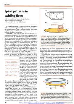 Spiral patterns in swirling flows