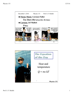 Q = mcAT - UMD Physics