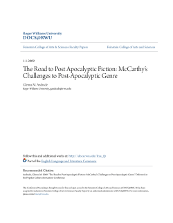 The Road to Post Apocalyptic Fiction - DOCS@RWU
