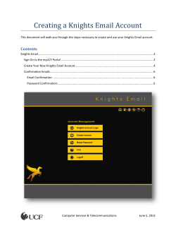 Creating a Knights Email Account