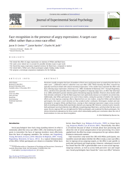 Face recognition in the presence of angry