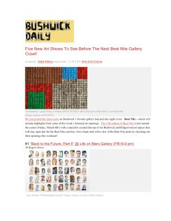 Five New Art Shows To See Before The Next Beat Nite