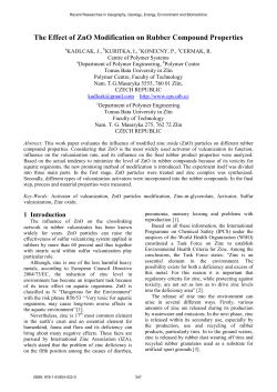The Effect of ZnO Modification on Rubber Compound