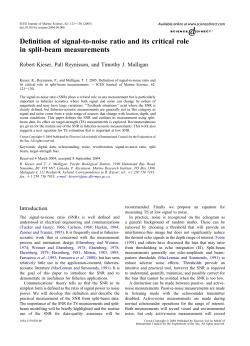 Definition of signal-to-noise ratio and its critical