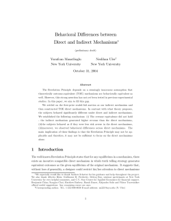 Behavioral Differences between Direct and Indirect