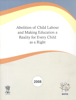Abolition of Child Labour and Making Education a Reality