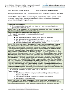 TEAM Form B Pre-Observation