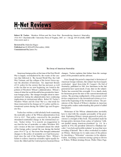 The Irony of American Neutrality - H-Net