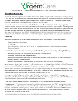 RSV (Bronchiolitis) - Columbus Urgent Care