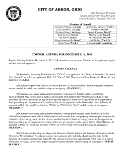 city of akron, ohio - Akron City Council