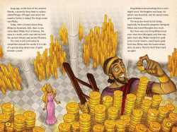 Long ago, at the time of the ancient Greeks, a powerful king lived in