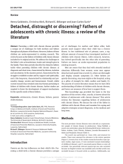 Detached, distraught or discerning ? Fathers of adolescents with