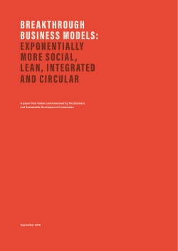 BREAKTHROUGH BUSINESS MODELS: EXPONENTIALLY MORE