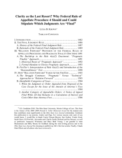 Clarity as the Last Resort - Moritz College of Law