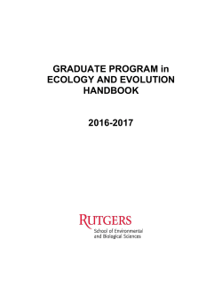Student Handbook - Graduate Program in Ecology and Evolution