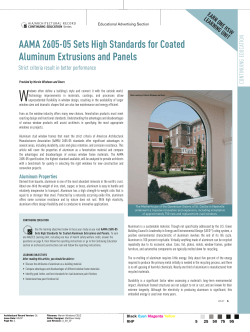 AAMA 2605-05 Sets High Standards for Coated Aluminum