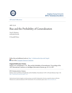 Bias and the Probability of Generalization