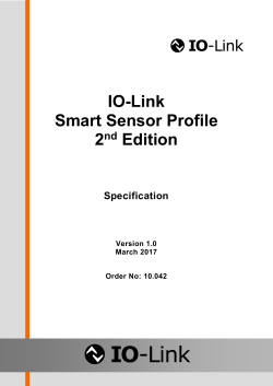 IO-Link Smart Sensor Profile ED2