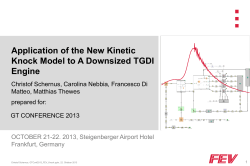 Application of the New Kinetic Knock Model to A Downsized TGDI
