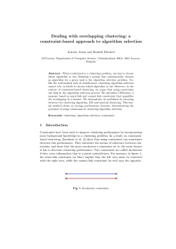 Dealing with overlapping clustering