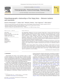 Palaeobiogeographic relationships of the Haţeg biota &mdash; Between