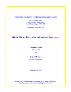 global market integration and national sovereignty