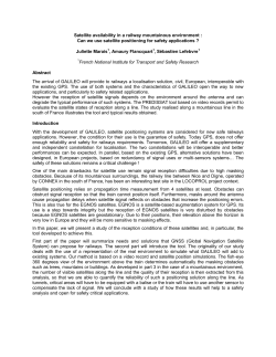 Satellite availability in a railway mountainous environment : Can we