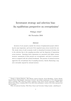 Investment strategy and selection bias: An equilibrium perspective