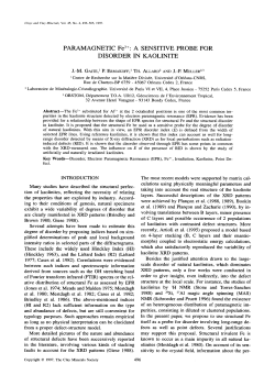 PARAMAGNETIC Fe3+: A SENSITIVE PROBE FOR DISORDER IN