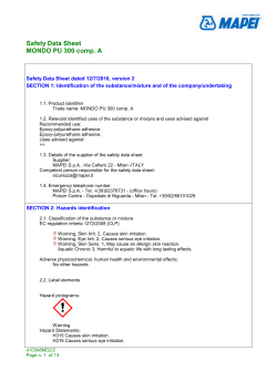 Safety Data Sheet MONDO PU 300 comp. A