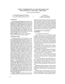 logic compression of dictionaries for multilingual spelling checkers