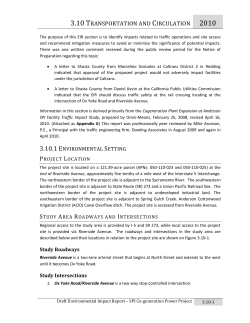 The purpose of this EIR section is to identify impacts