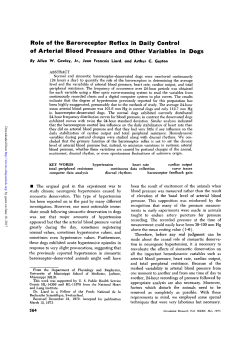 Role of the Baroreceptor Reflex in Daily Control of Arterial Blood