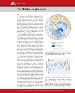 The Pleistocene glaciation