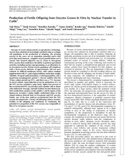 Production of Fertile Offspring from Oocytes Grown In Vitro by